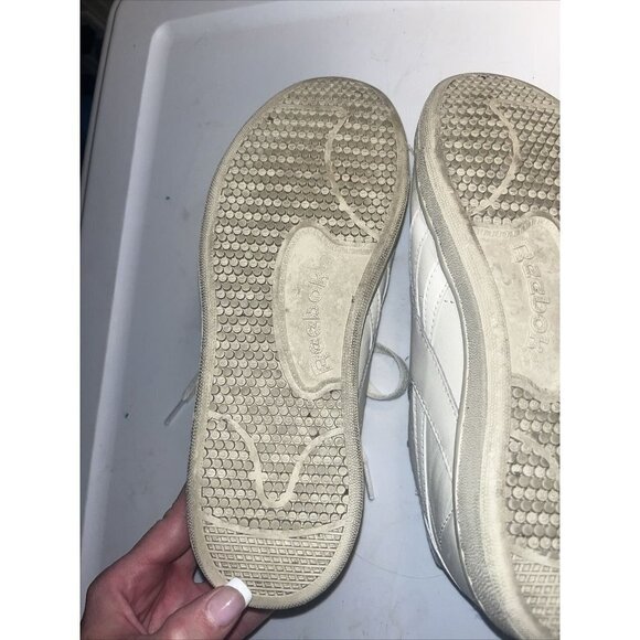 reebok npc low top leather sneaker in chalk size 8 womens - Picture 12 of 16